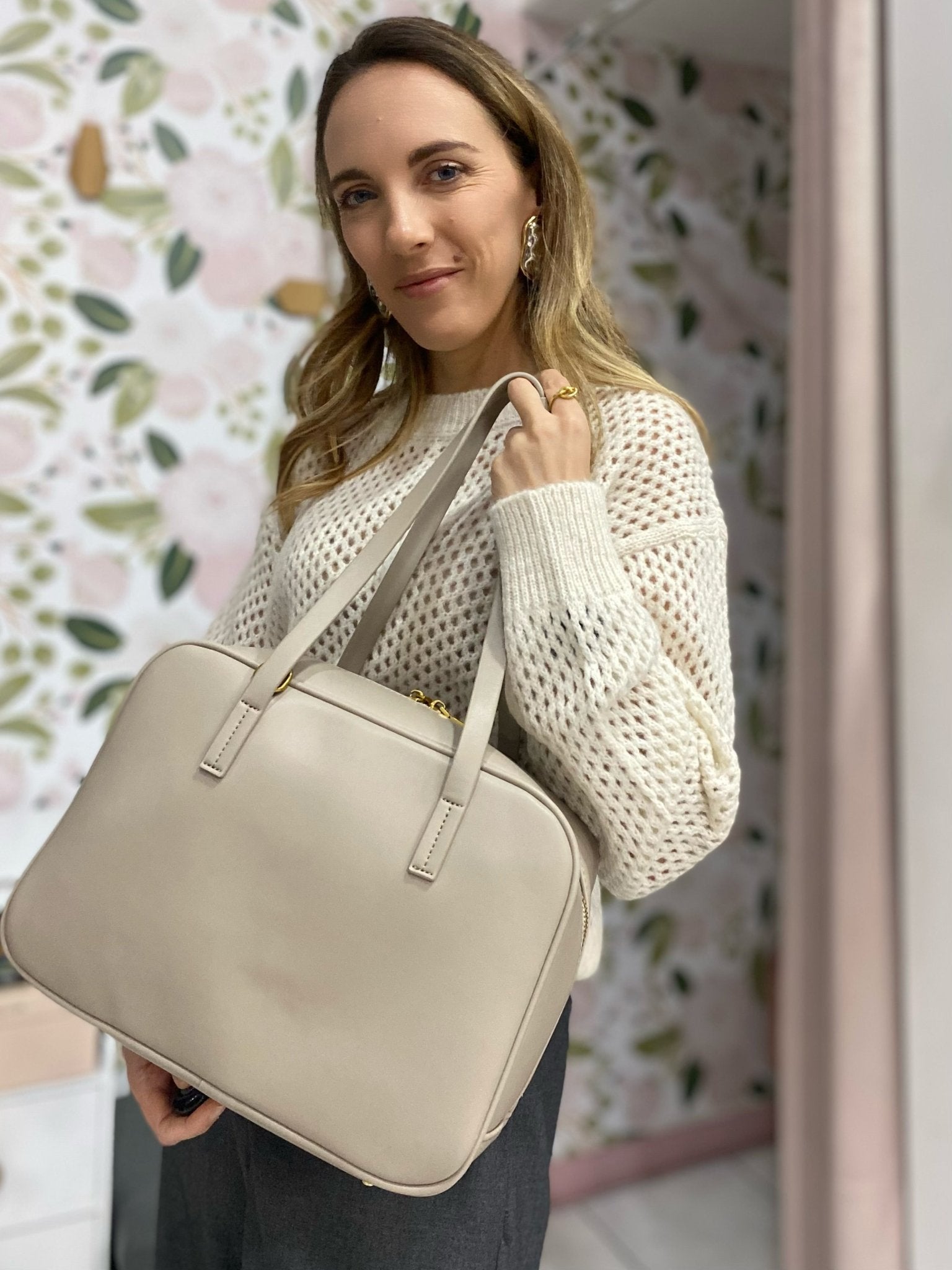 BORSA EMILY BIG +TRACOLLA GRIGIO NALI - Fanatica Boutique