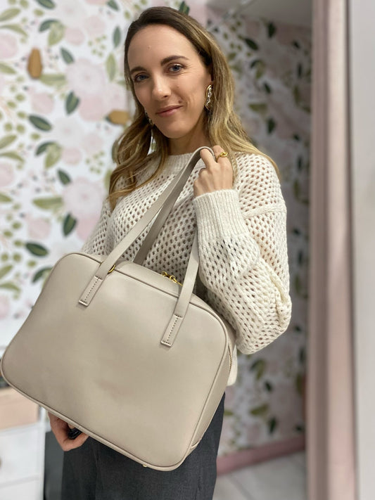 BORSA EMILY BIG +TRACOLLA GRIGIO NALI - Fanatica Boutique