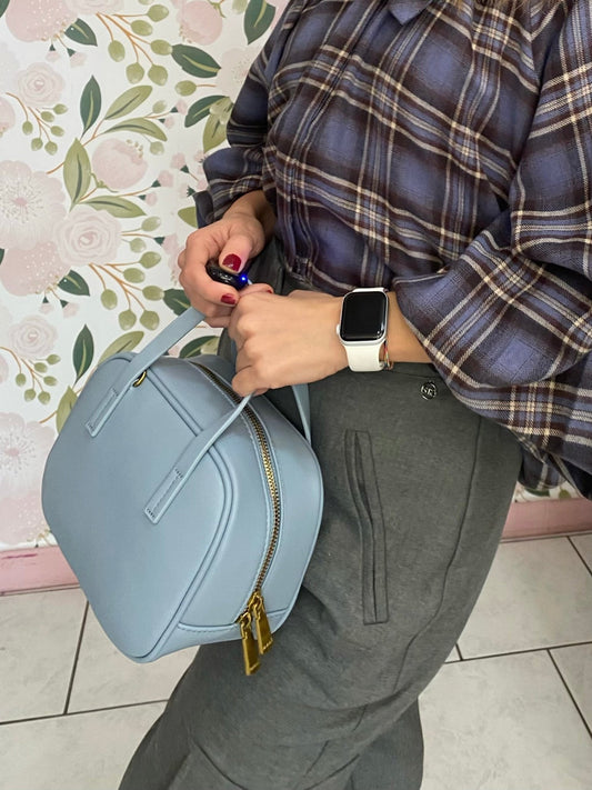 BORSA EMILY SMALL + TRACOLLA CELESTE NALI - Fanatica Boutique