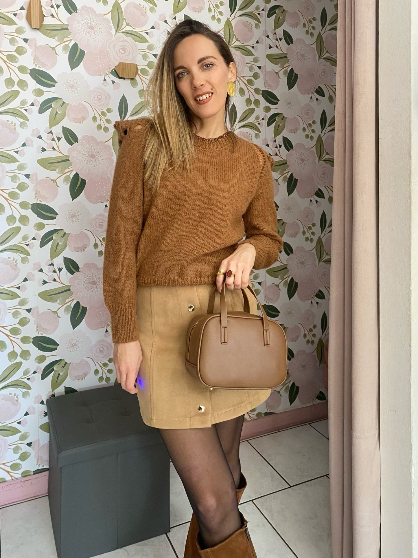 BORSA EMILY SMALL + TRACOLLA MARRONE NALI - Fanatica Boutique