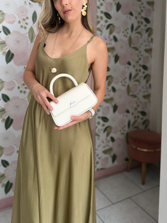 BORSA GLASGOW A MANO + CATENA BIANCO NALI - Fanatica Boutique