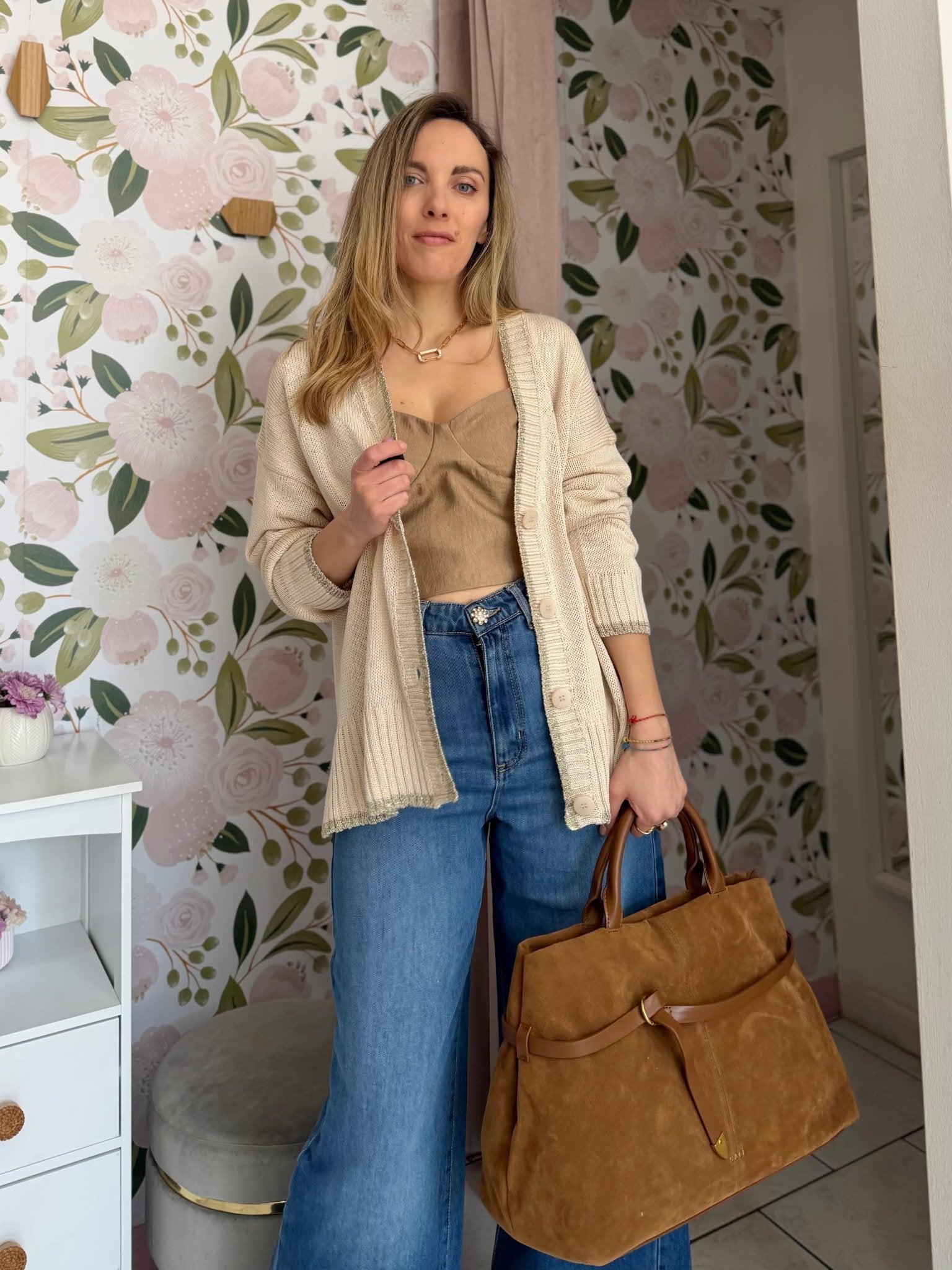 BORSA MELISSA NEW A MANO E TRACOLLA NOCCIOLA NALI - Fanatica Boutique