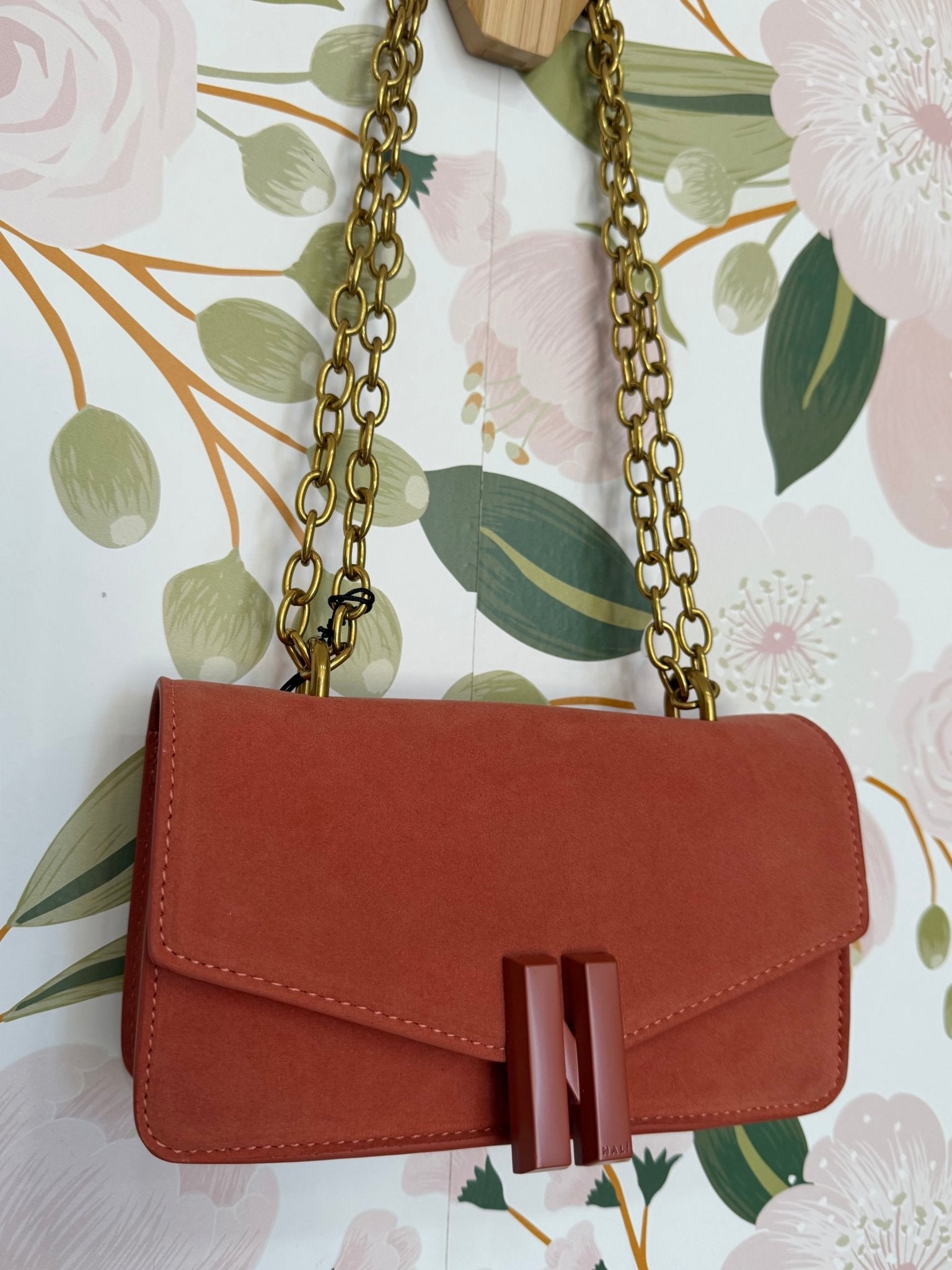 BORSA NATASHA A SPALLA CON CATENA RUGGINE NALI - Fanatica Boutique