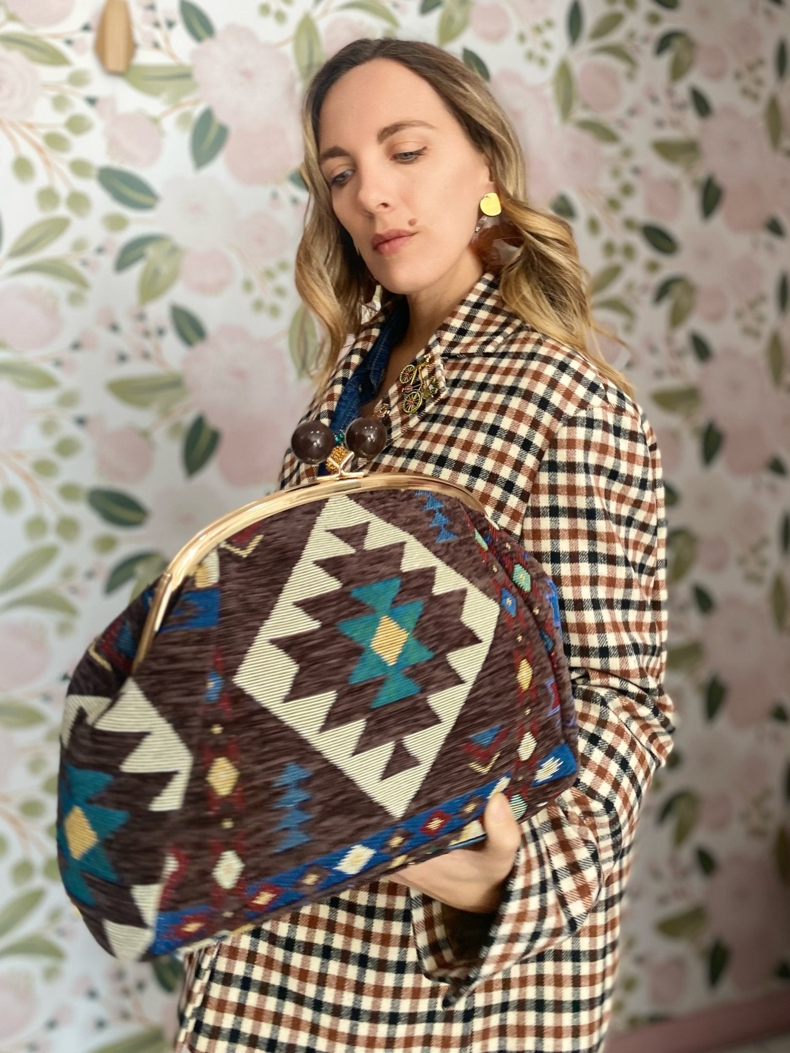 BORSA NOVA FANTASIA MIX MARRONE NALI - Fanatica Boutique