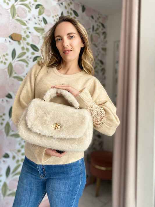 BORSA PELLICCIA ECO ALESSIA MASSIMO - Fanatica Boutique