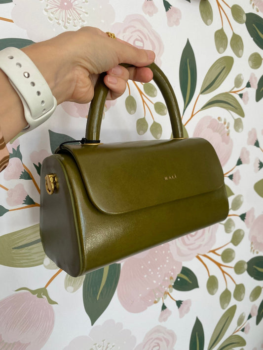 BORSA PHOEBE NEW A MANO RIGIDA VERDE NALI - Fanatica Boutique