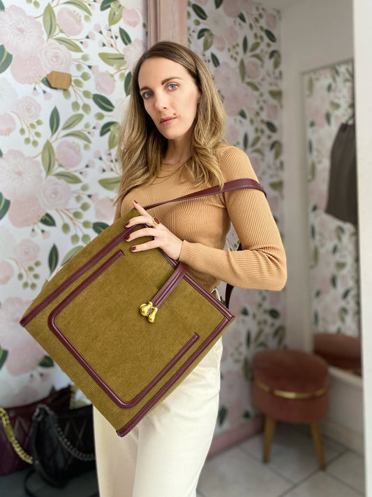 BORSA REBECCA A SPALLA VELLUTO OCRA NALI - Fanatica Boutique