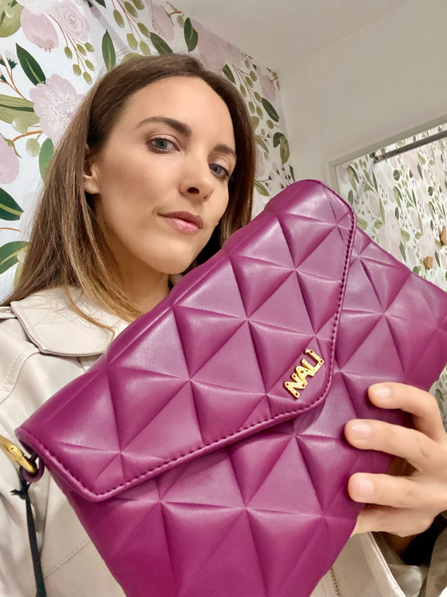 BORSA SAGITTARIUS MATELASSE VIOLA NALI - Fanatica Boutique