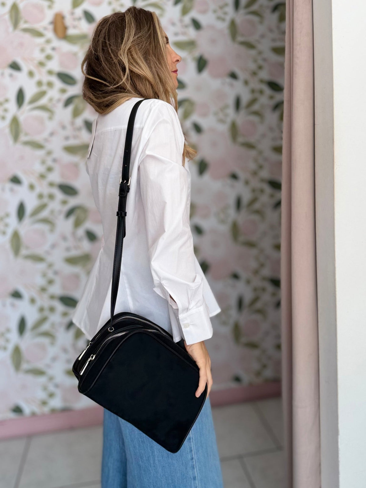 BORSA TACO DOUBLE ZIP NERO NALI - Fanatica Boutique