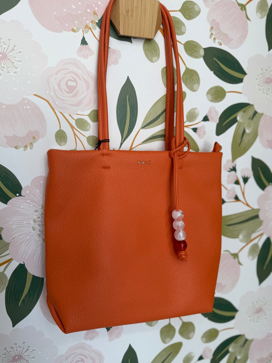 BORSA TORONTO SMALL A SPALLA+ MANICO ARANCIO NALI - Fanatica Boutique