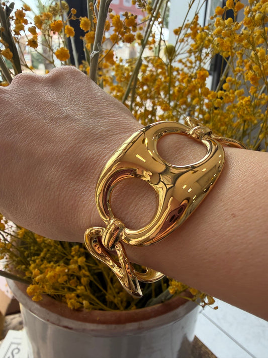 BRACCIALE BANGLE OVER ACC.INOS. ORO - Fanatica Boutique