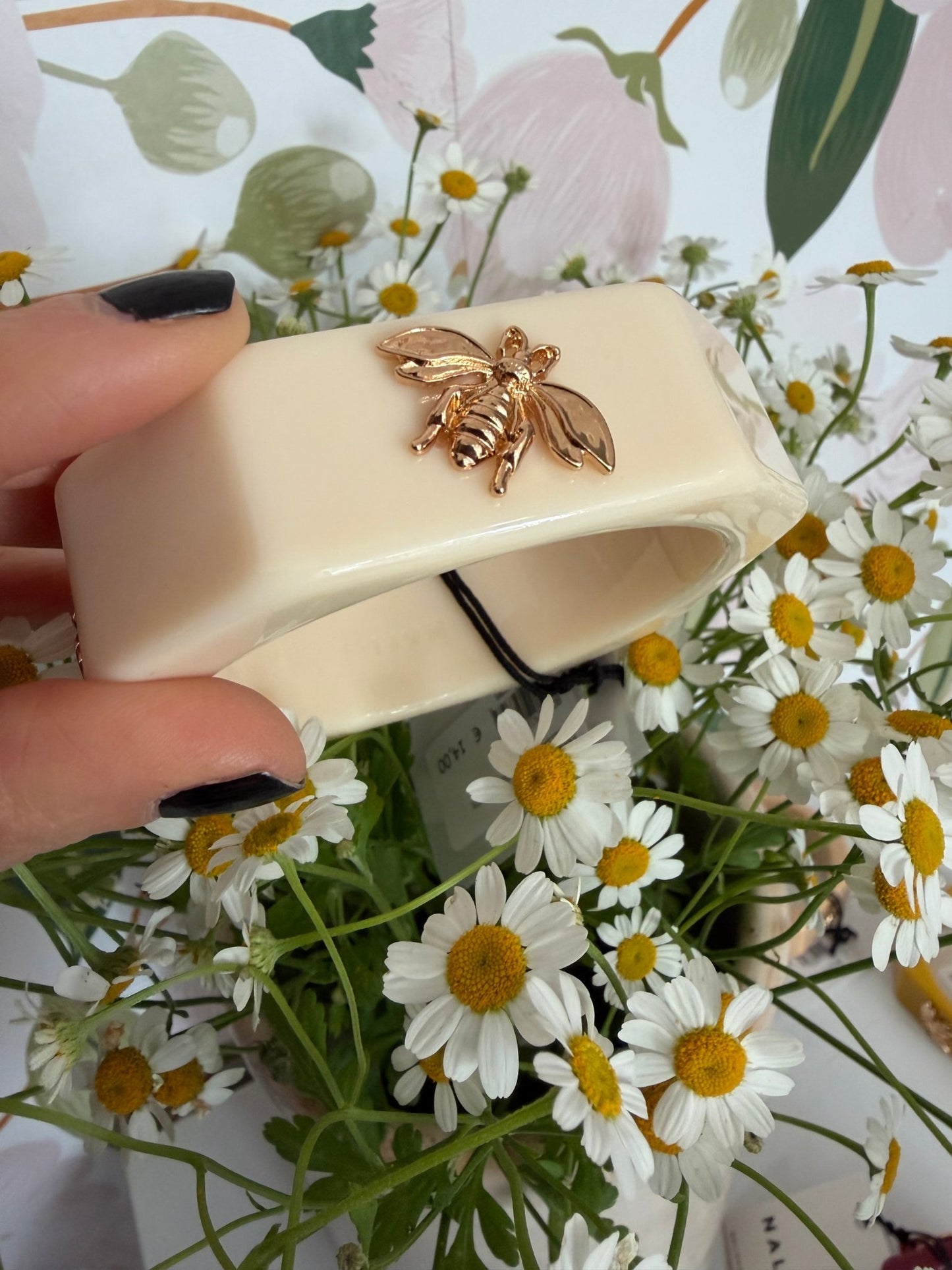 BRACCIALE BEE RIGIDO OFFWHITE NALI - Fanatica Boutique