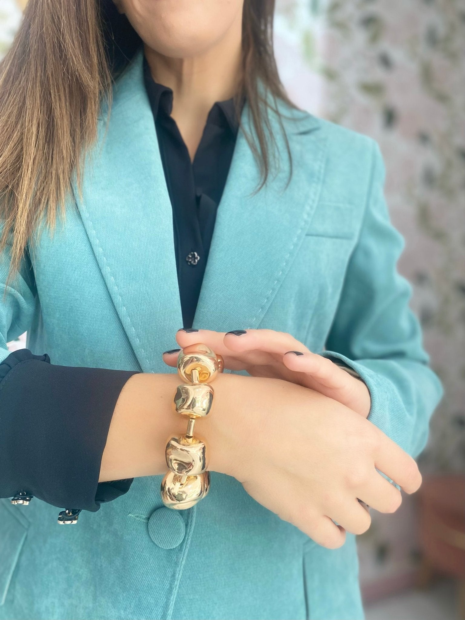 BRACCIALE CILINDRI OVERSIZE ORO NALì - Fanatica Boutique