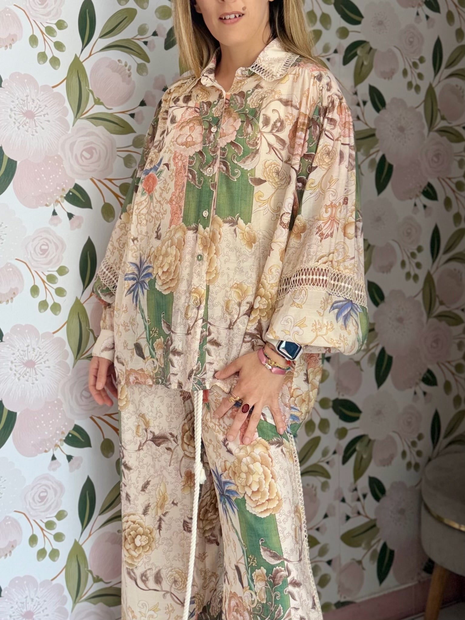 CAMICIA FANTASIA VERDE AMOSA - Fanatica Boutique