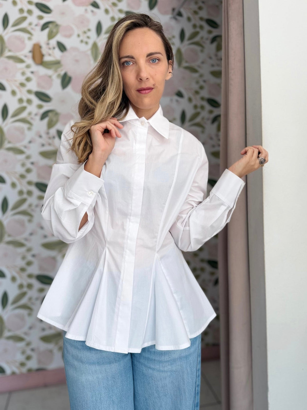 CAMICIA PINCES AVVITATA BIANCO KIKISIX - Fanatica Boutique