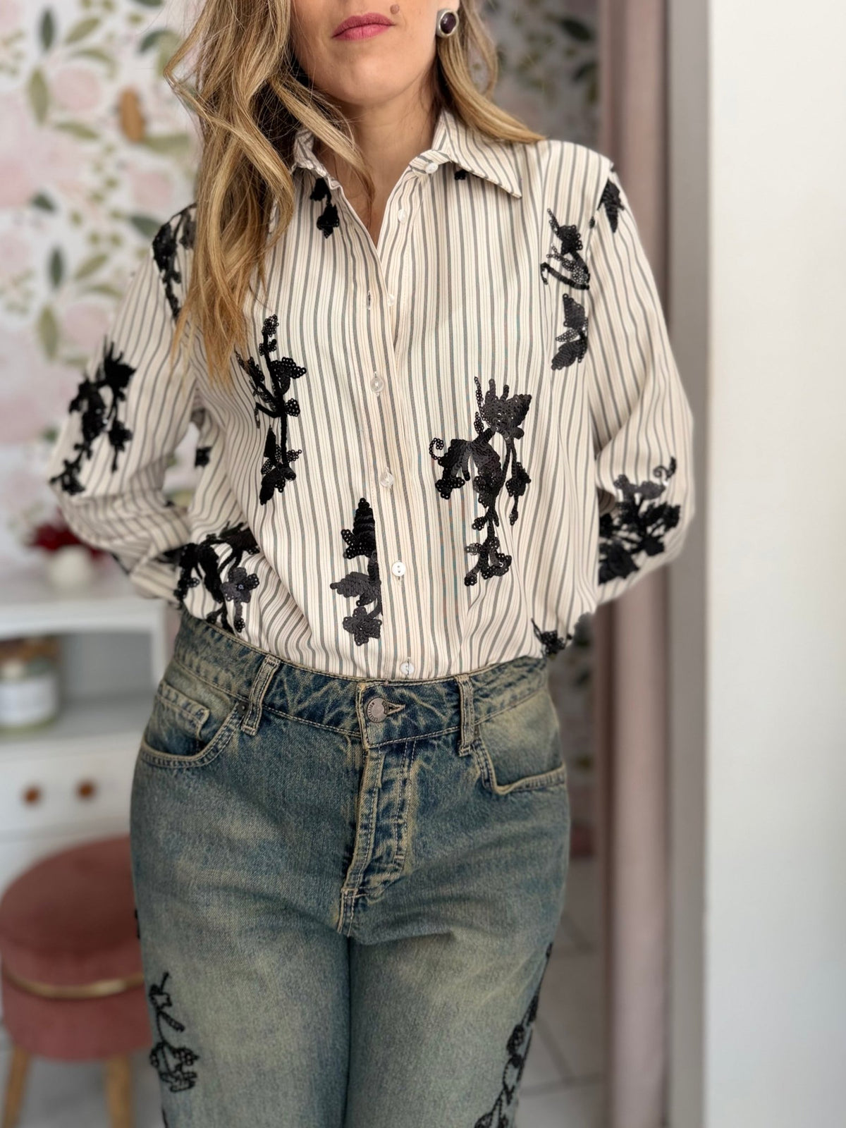 CAMICIA RIGA RICAMATA ECO - Fanatica Boutique