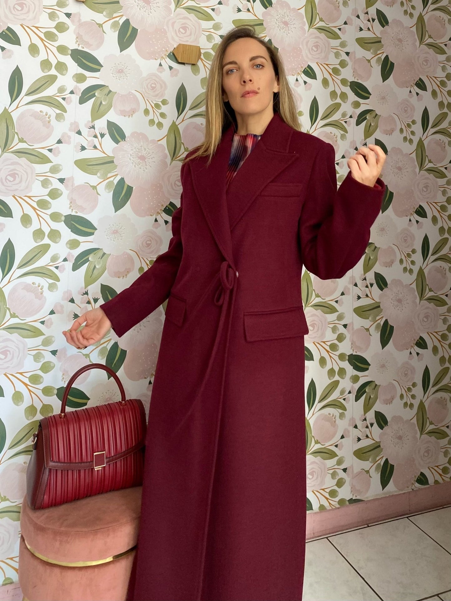 CAPPOTTO LUNGO CON FIOCCHETTO LE SARTE DEL SOLE - Fanatica Boutique