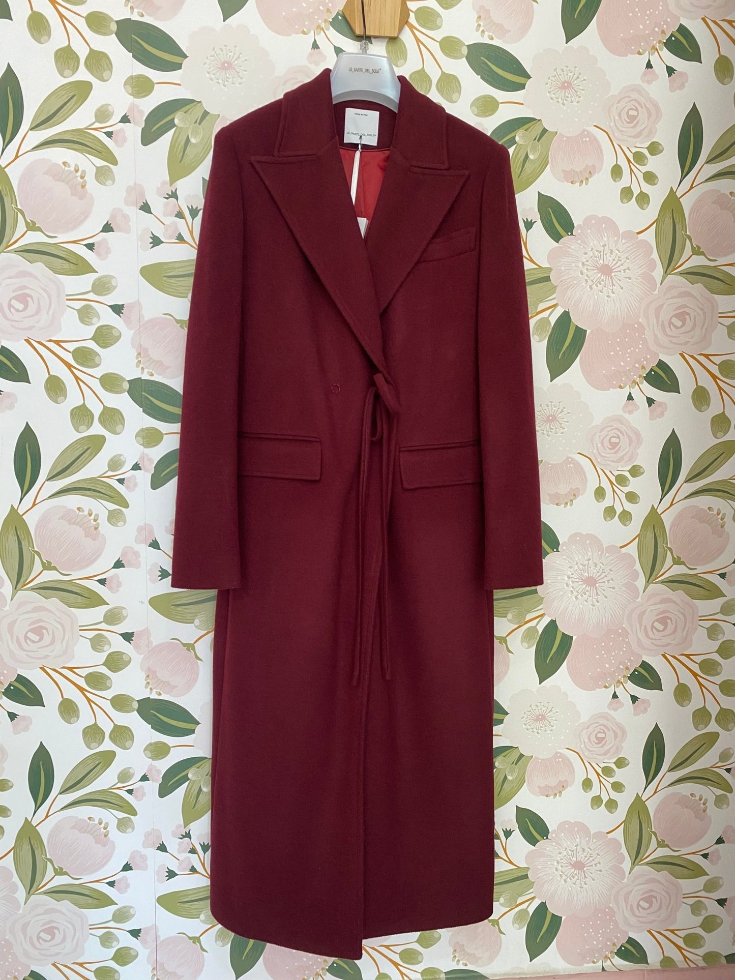 CAPPOTTO LUNGO CON FIOCCHETTO LE SARTE DEL SOLE - Fanatica Boutique