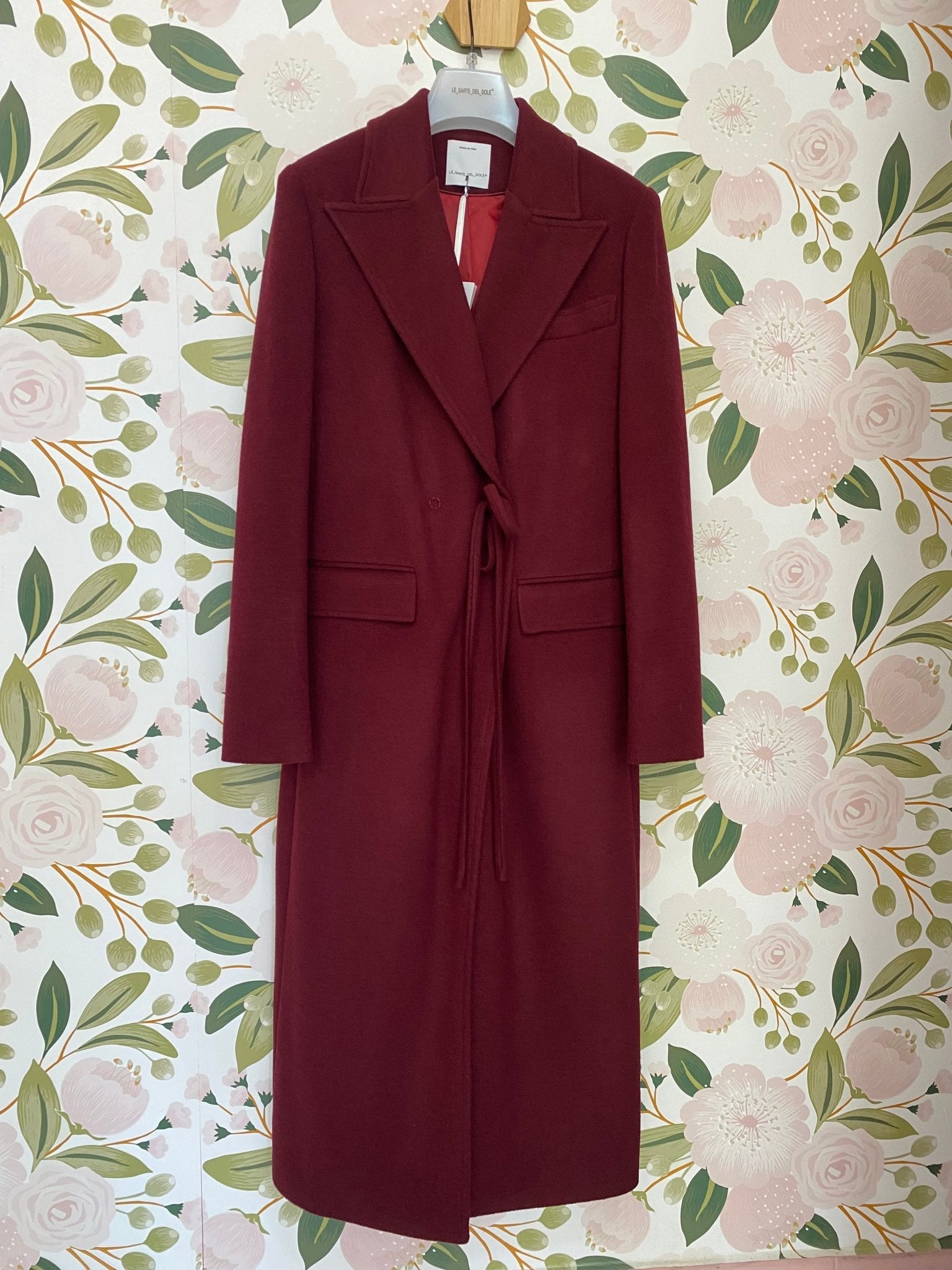 CAPPOTTO LUNGO CON FIOCCHETTO LE SARTE DEL SOLE - Fanatica Boutique