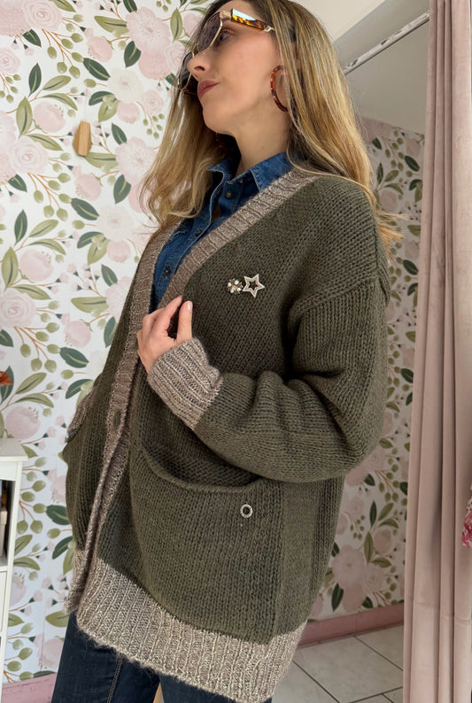 CARDIGAN CON SPILLE ECO FASHION - Fanatica Boutique