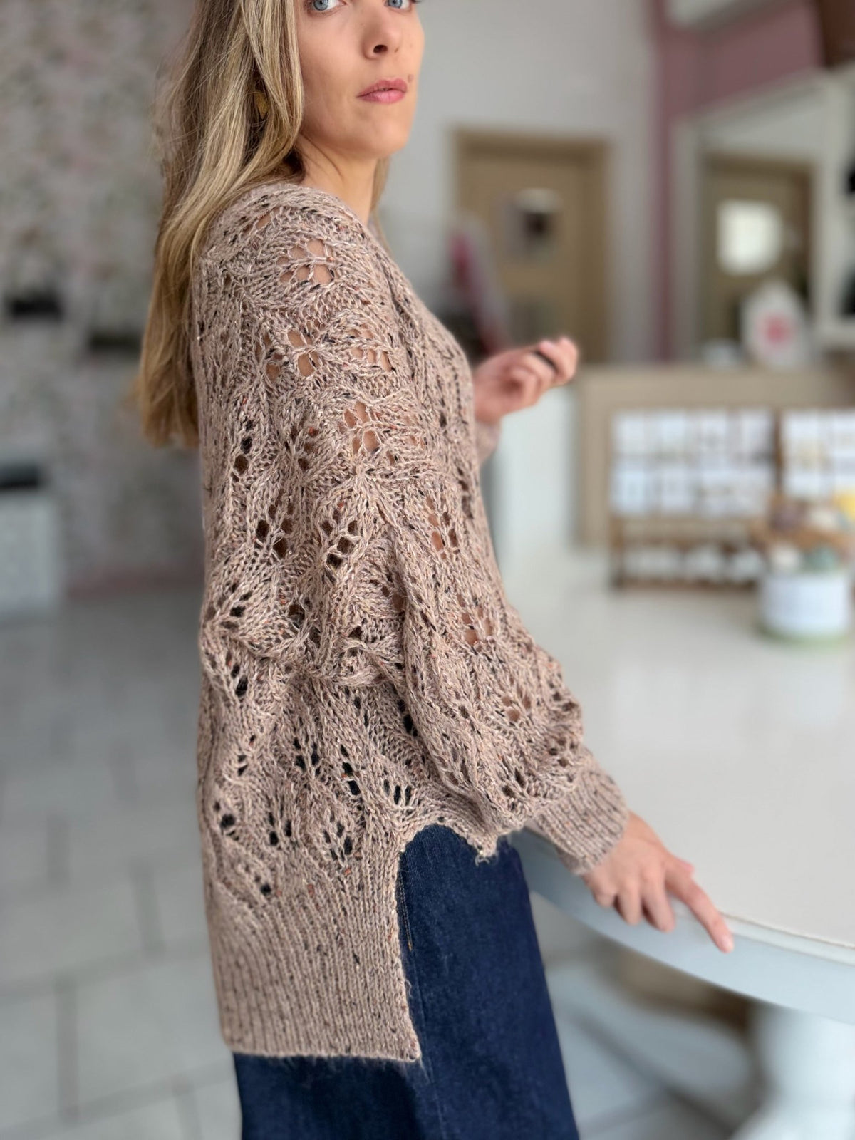CARDIGAN TRAFORAT0 INS.PAILLETTES ECO - Fanatica Boutique