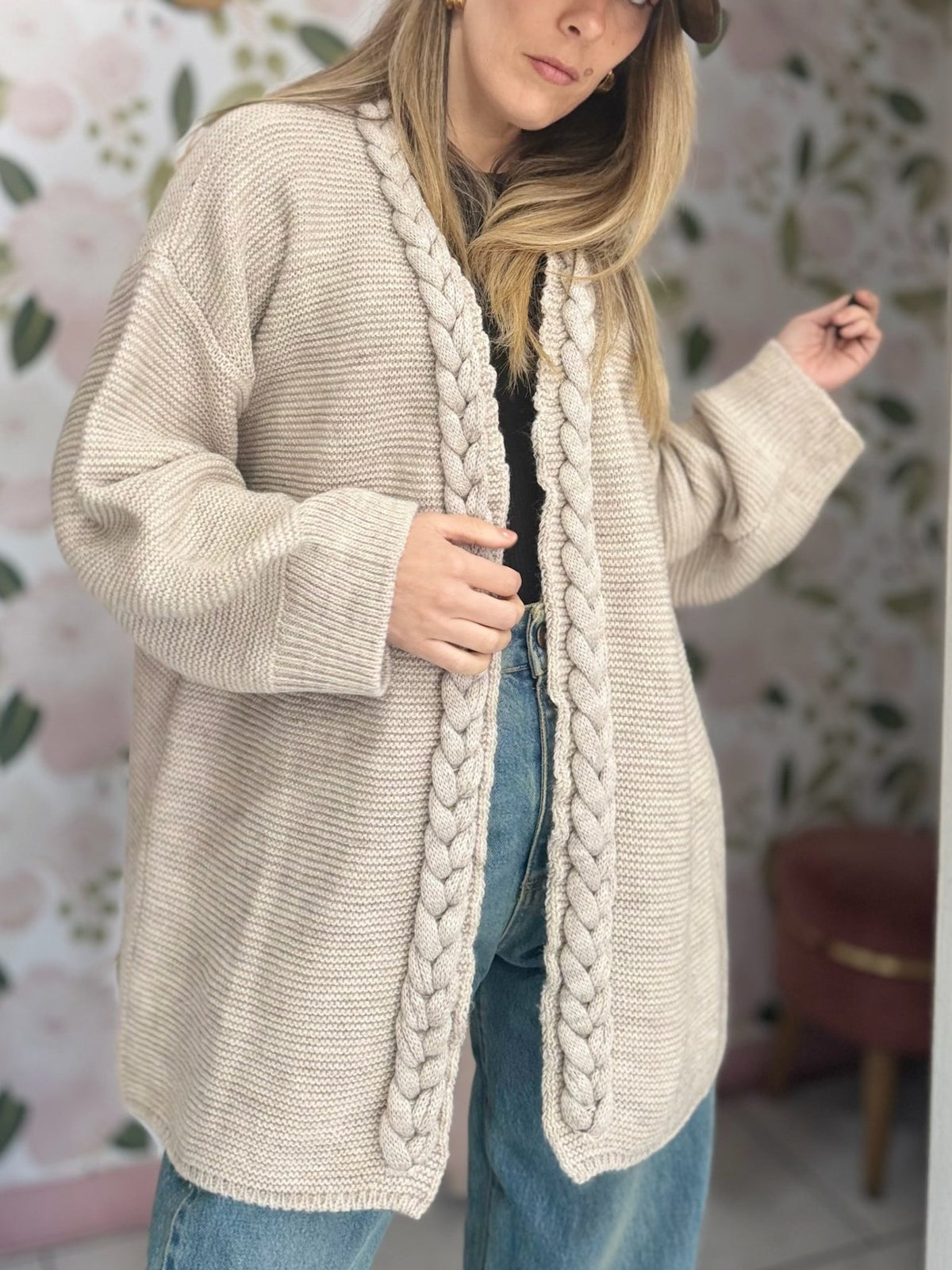 CARDIGAN TRECCIA LE SARTE DEL SOLE - Fanatica Boutique