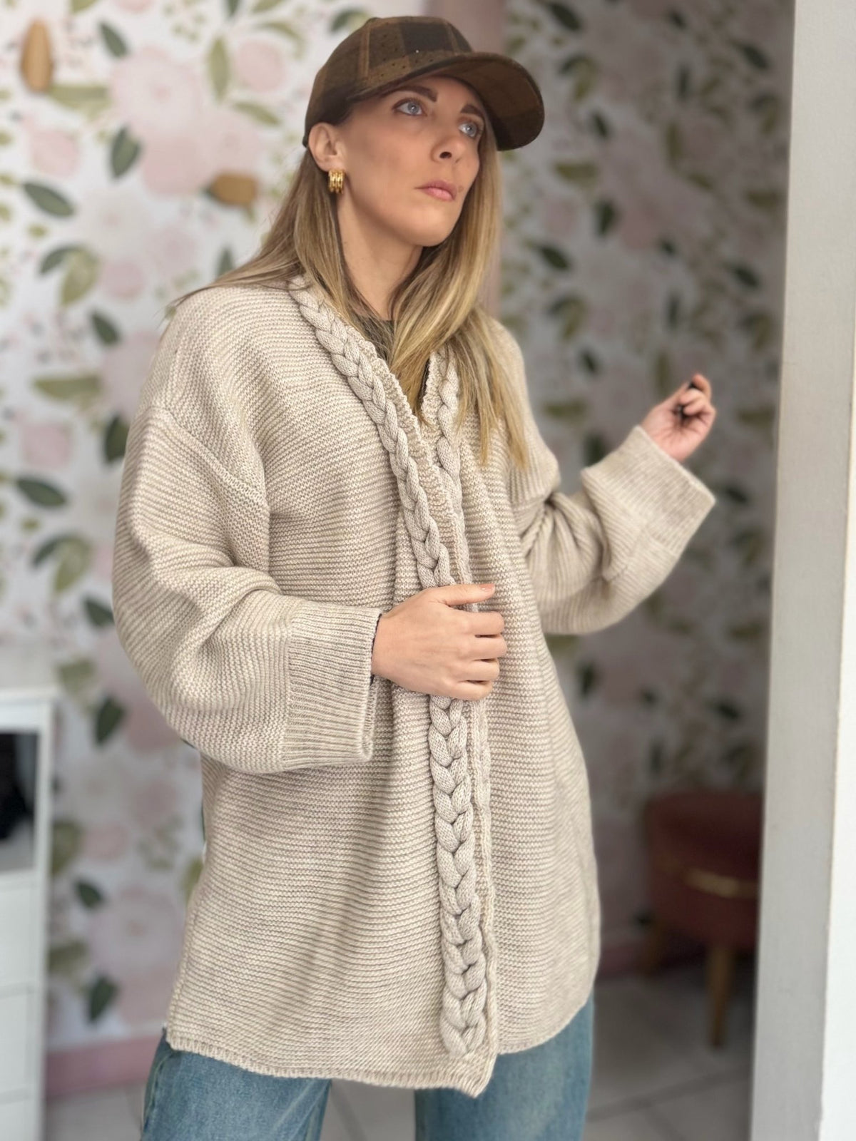 CARDIGAN TRECCIA LE SARTE DEL SOLE - Fanatica Boutique