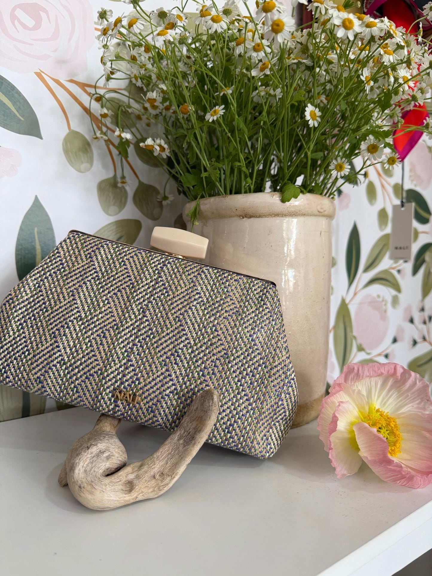 CLUTCH JULIA IN TESSUTO VIOLA NALI - Fanatica Boutique