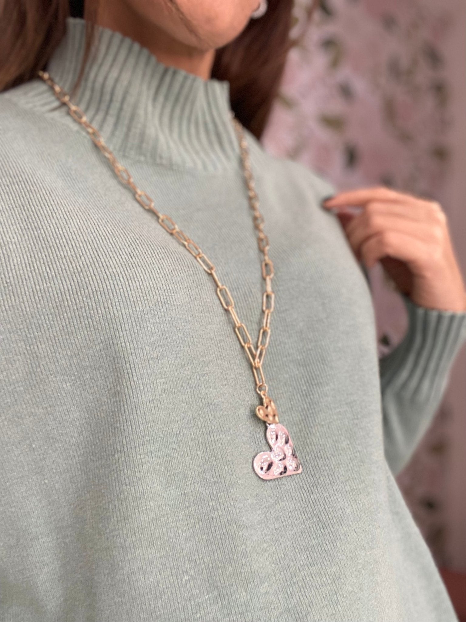 COLLANA CON CIONDOLO CUORE ORO/ARGENTO NALì - Fanatica Boutique