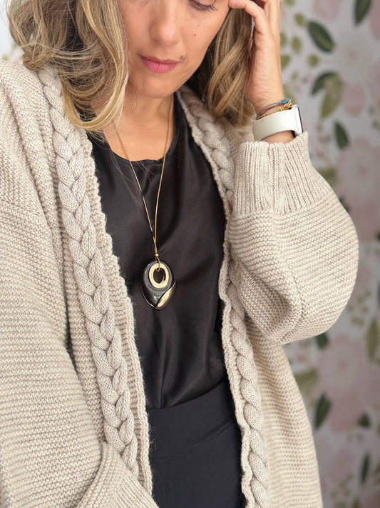 COLLANA LUNA REGOLABILE NERO NALI - Fanatica Boutique