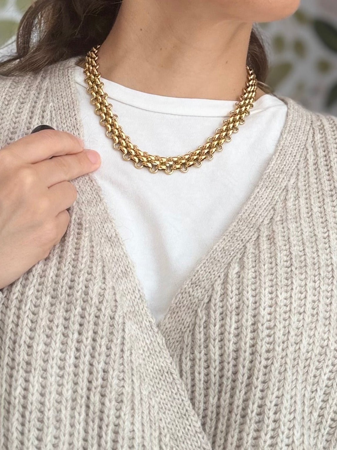 COLLANA MAGLIA INTRECCIATA ORO NALI - Fanatica Boutique