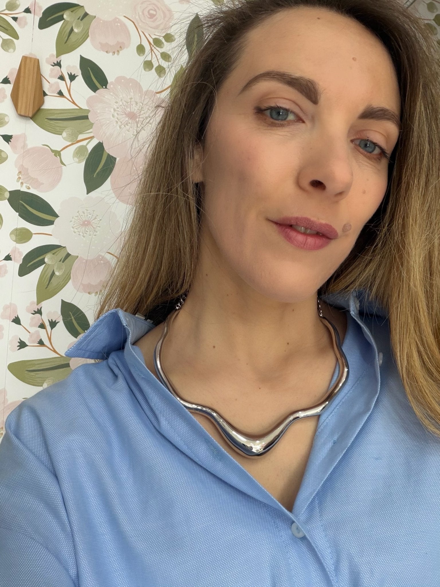 Collana Naomi Girocollo Rigida Argento – Nali - Fanatica Boutique