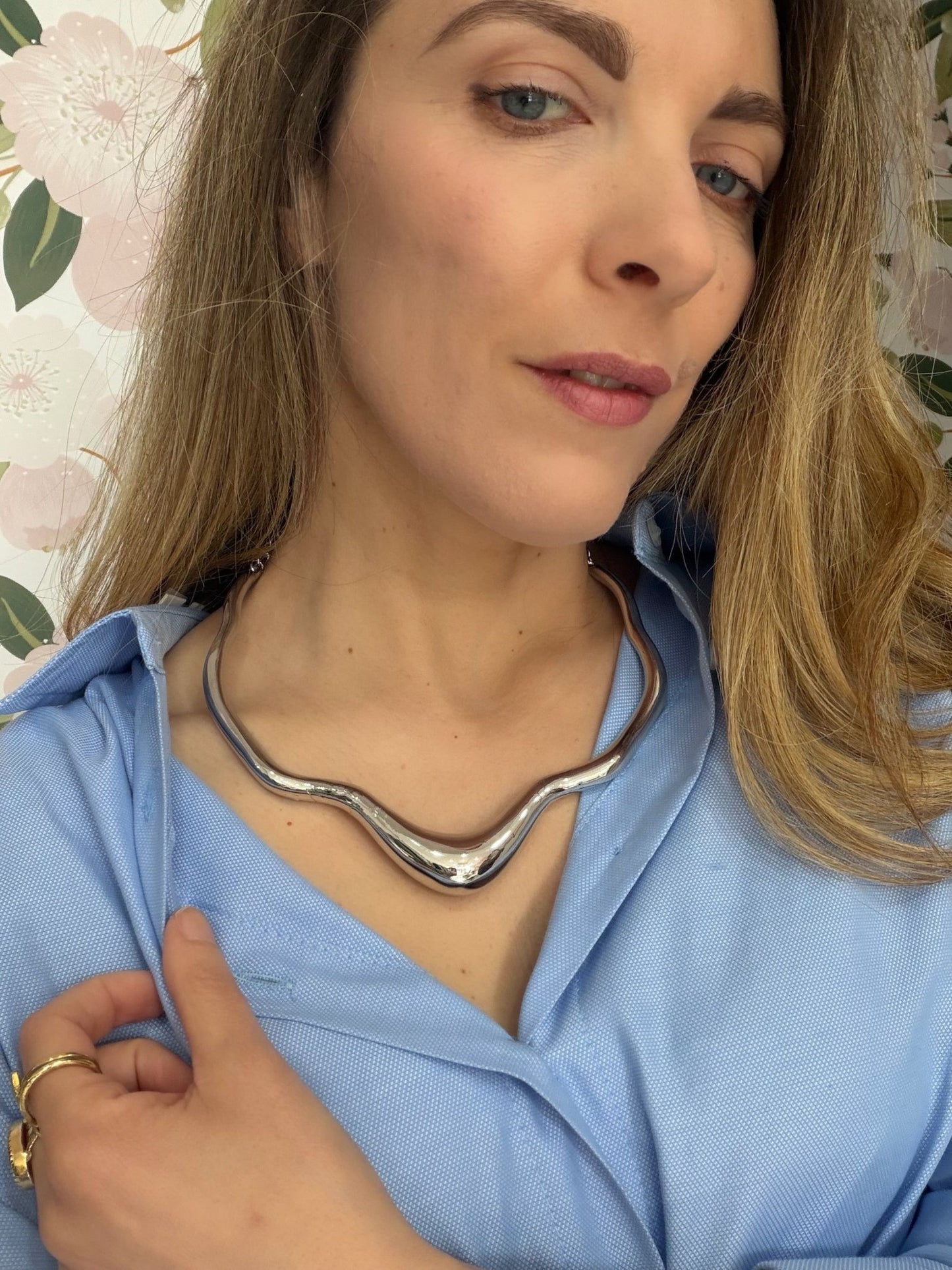 Collana Naomi Girocollo Rigida Argento – Nali - Fanatica Boutique