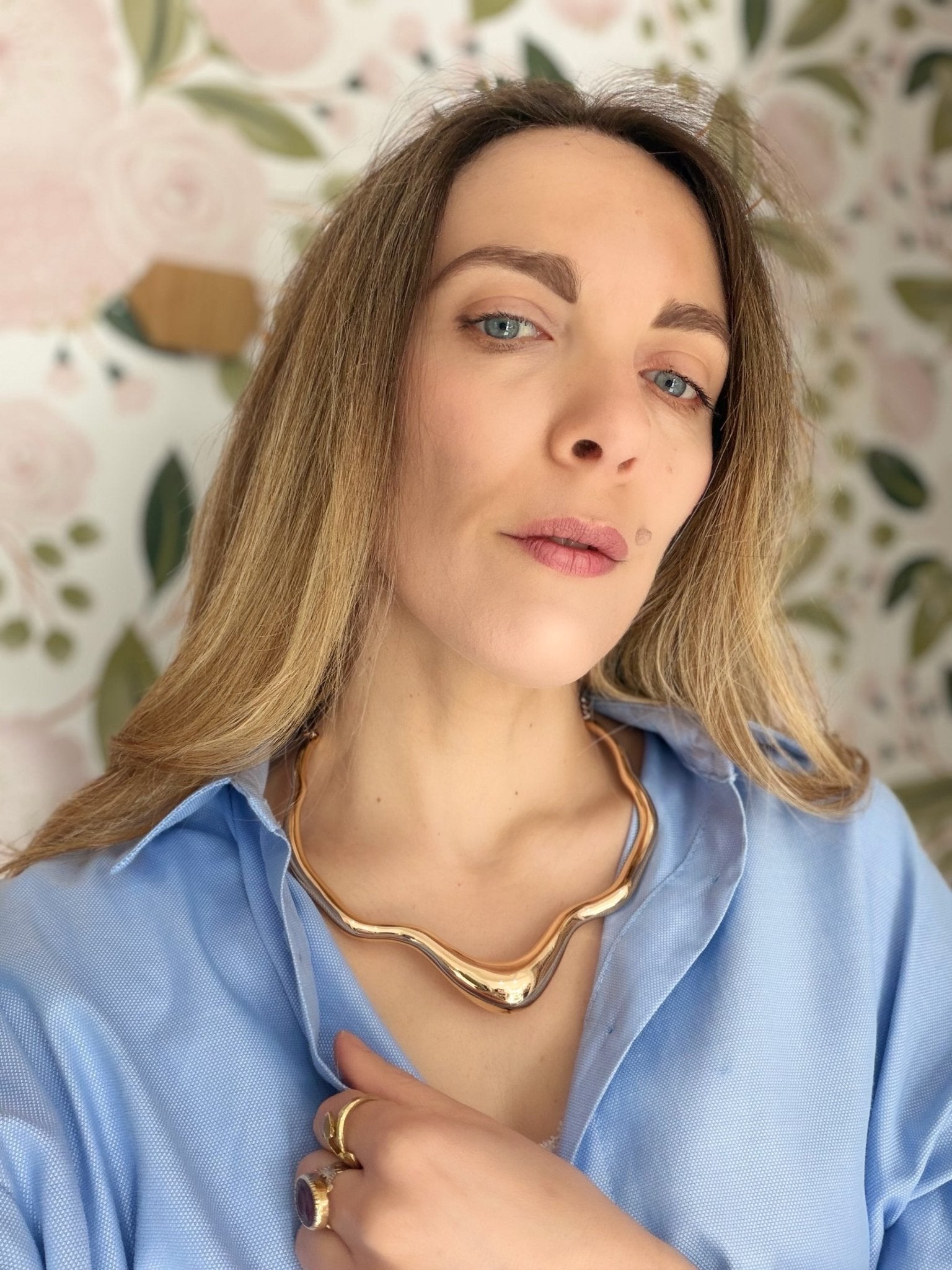 COLLANA NAOMI GIROCOLLO RIGIDA ORO - Fanatica Boutique