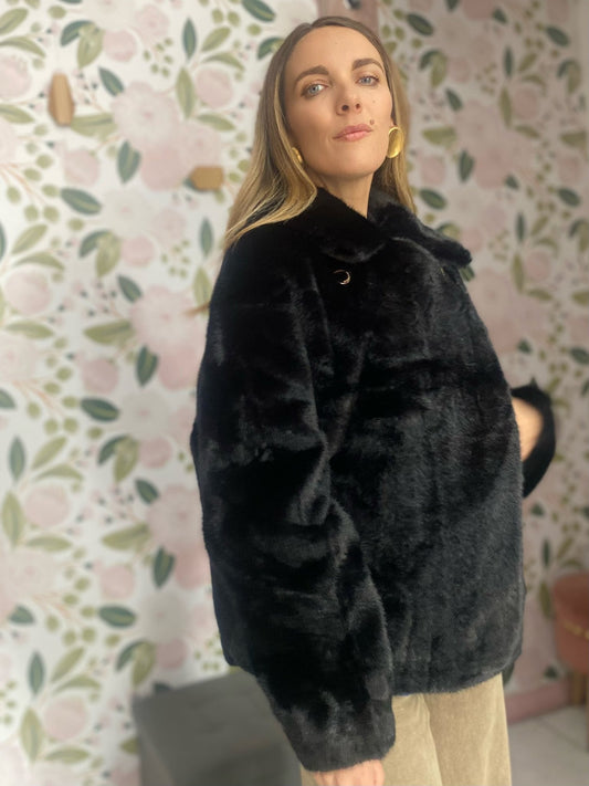 ECO PELLICCIA DUE BOTTONI ALESSI MASSIMO - Fanatica Boutique