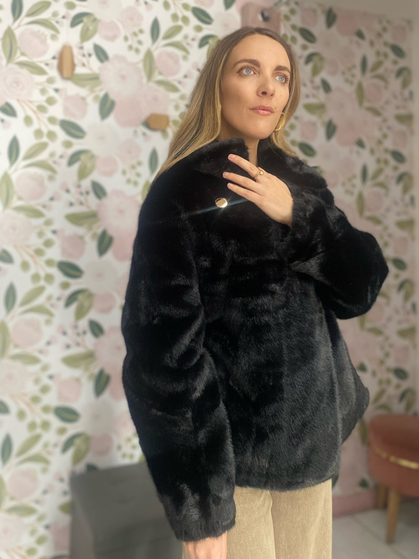 ECO PELLICCIA DUE BOTTONI ALESSI MASSIMO - Fanatica Boutique