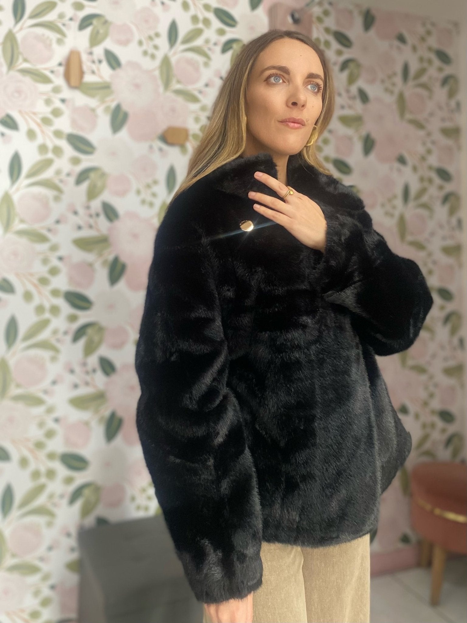 ECO PELLICCIA DUE BOTTONI ALESSI MASSIMO - Fanatica Boutique