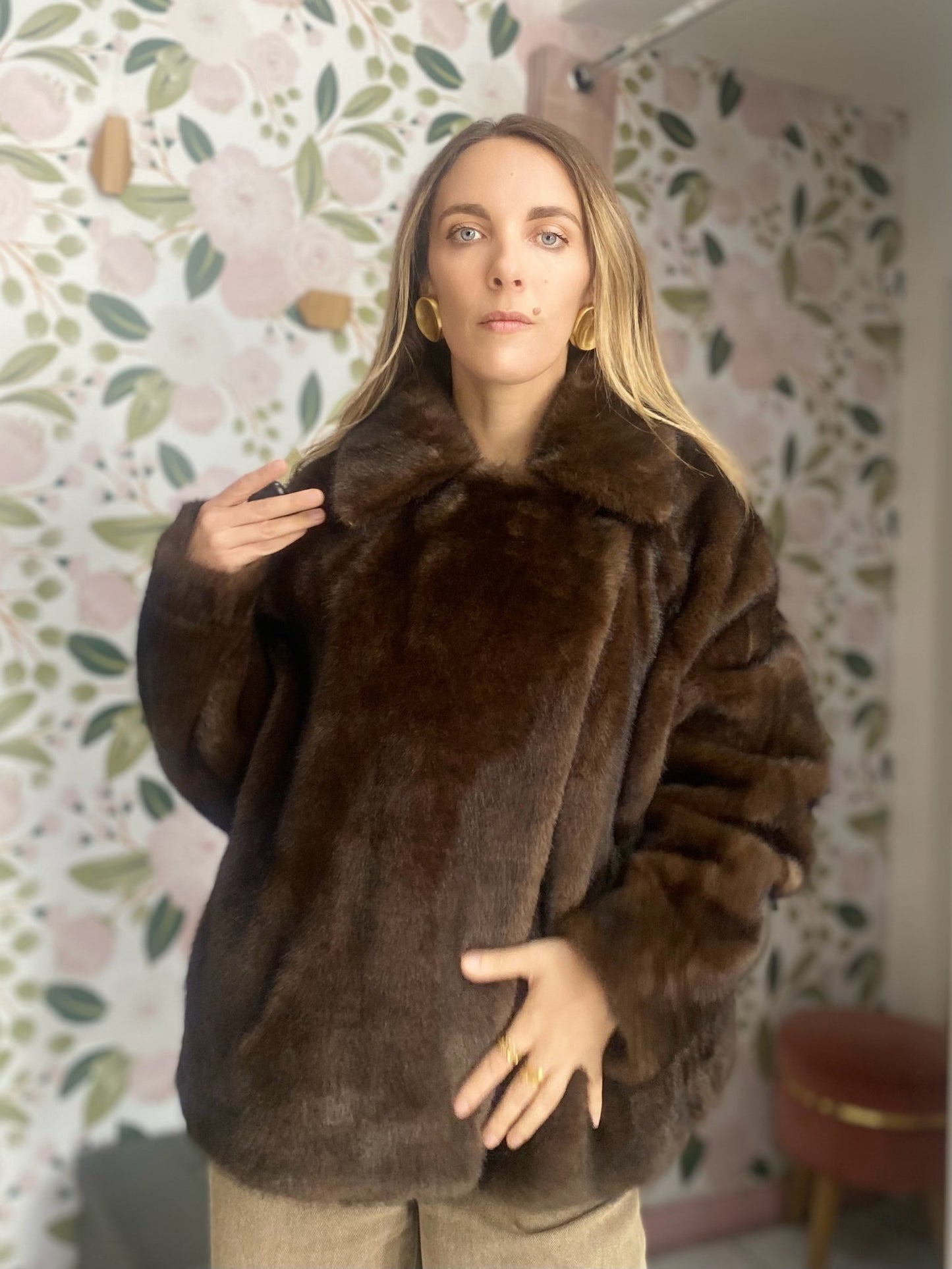 ECO PELLICCIA DUE BOTTONI ALESSI MASSIMO - Fanatica Boutique