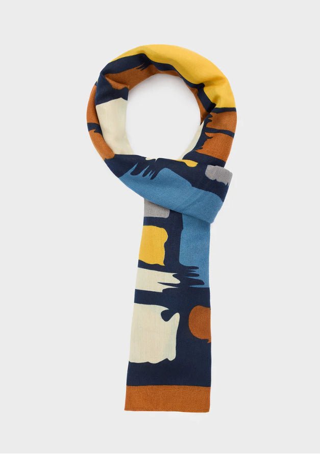 FOULARD/SCIARPA LIA MARRONE/BLU NALI - Fanatica Boutique