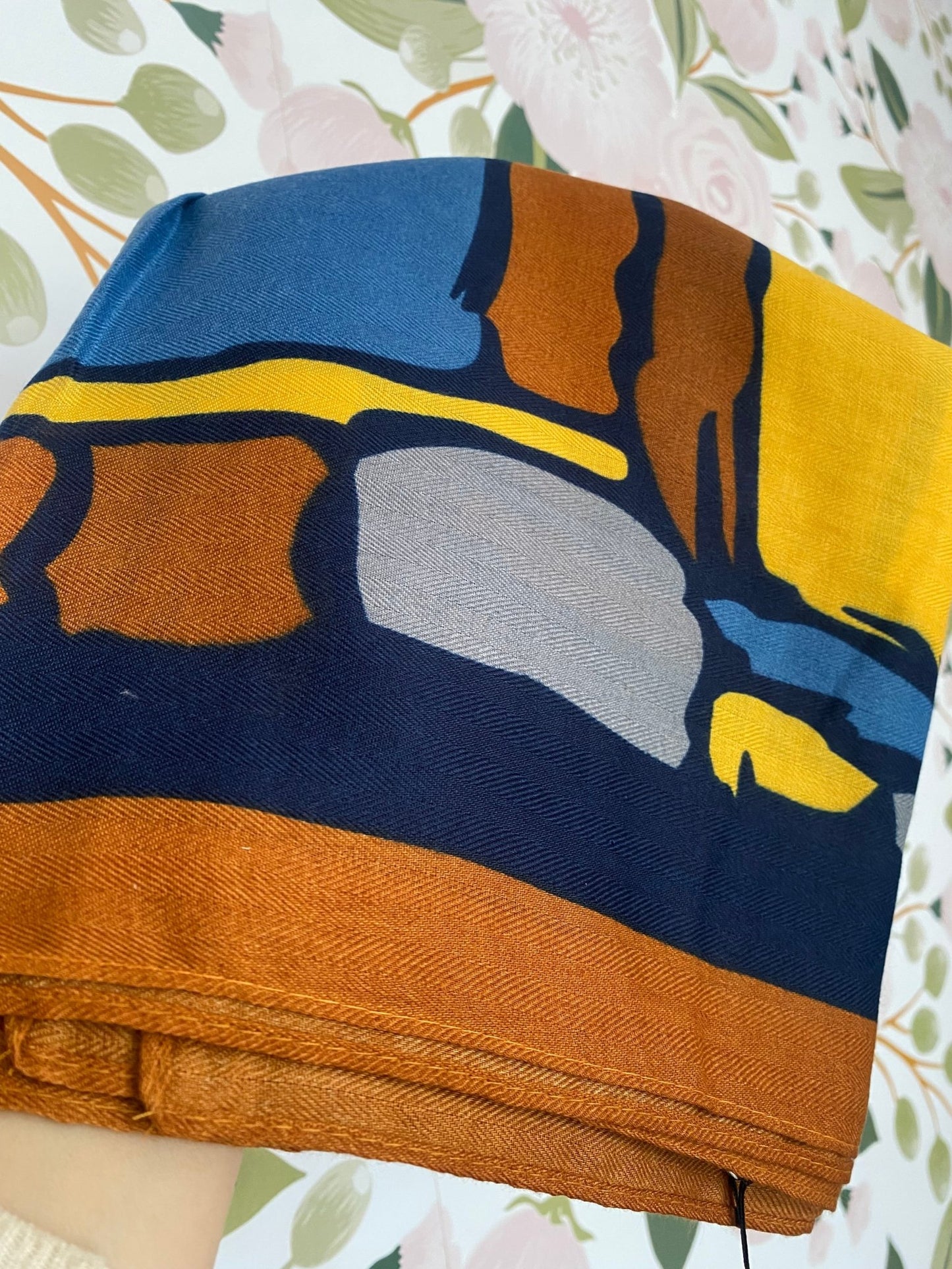 FOULARD/SCIARPA LIA MARRONE/BLU NALI - Fanatica Boutique