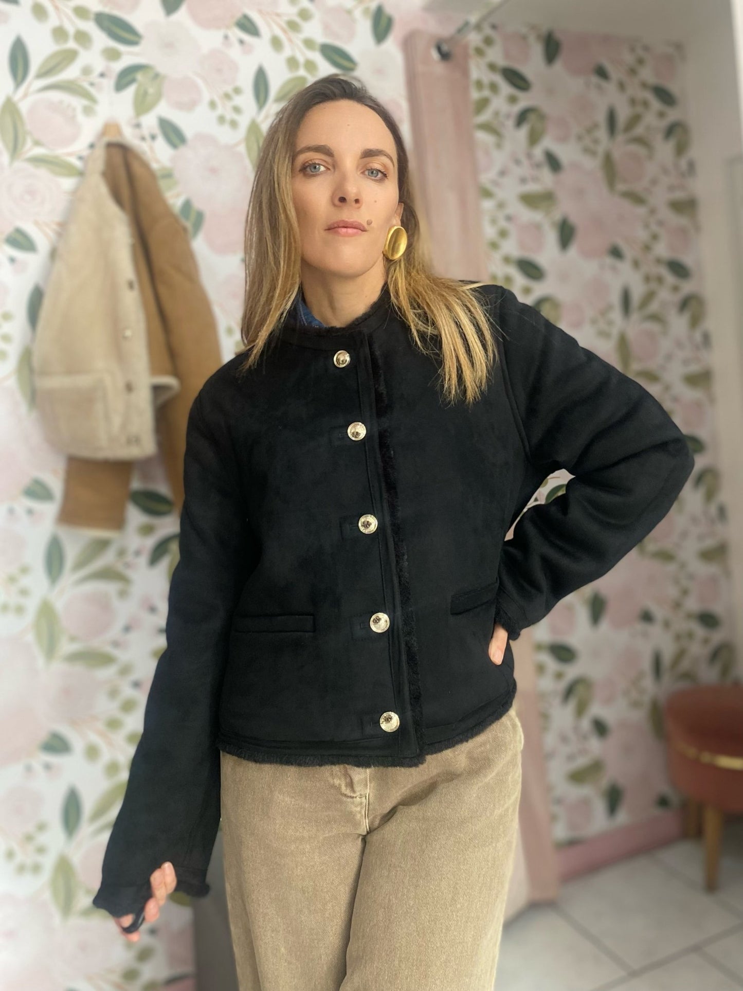 GIACCA MONTONE CORTO REVERSE ALESSI MASSIMO - Fanatica Boutique