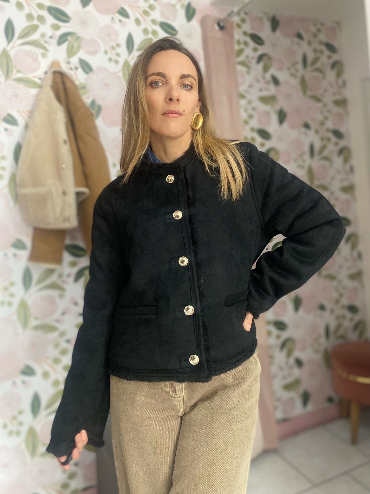 GIACCA MONTONE CORTO REVERSE ALESSI MASSIMO - Fanatica Boutique