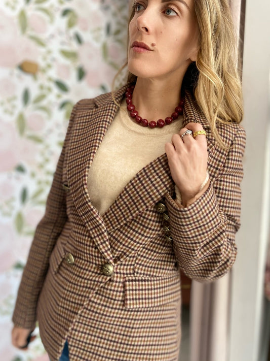 GIACCA QUADRI ECO FASHION - Fanatica Boutique