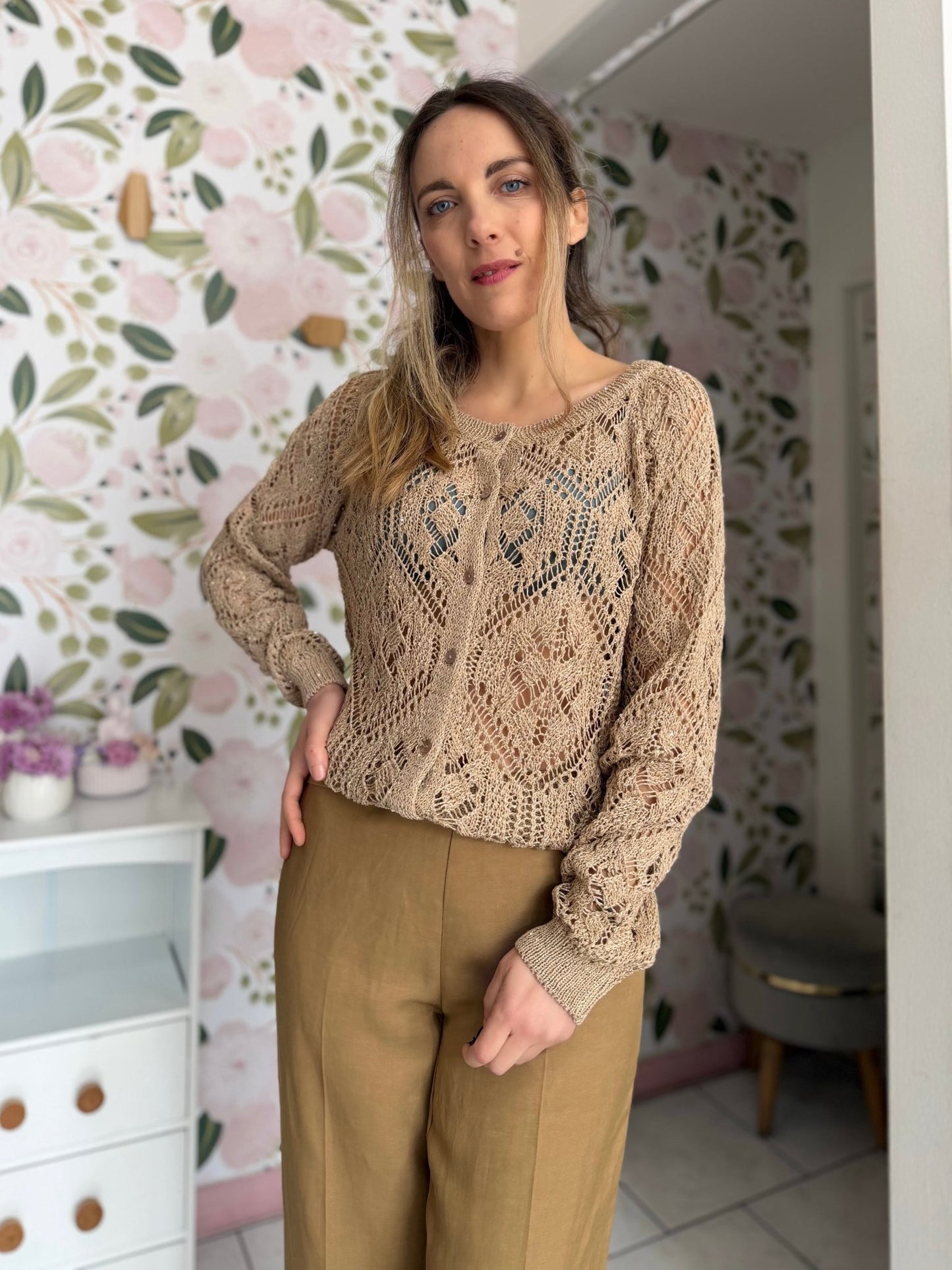 GIACCA TRAFORATA PAILLETTES ECO - Fanatica Boutique