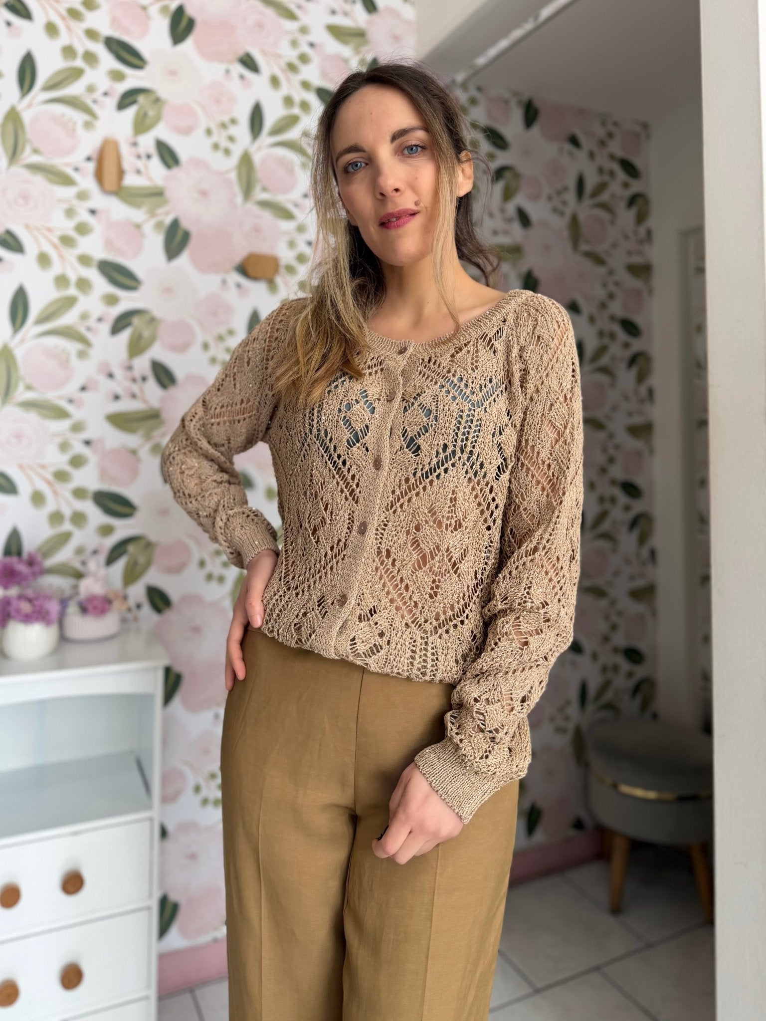 GIACCA TRAFORATA PAILLETTES ECO - Fanatica Boutique