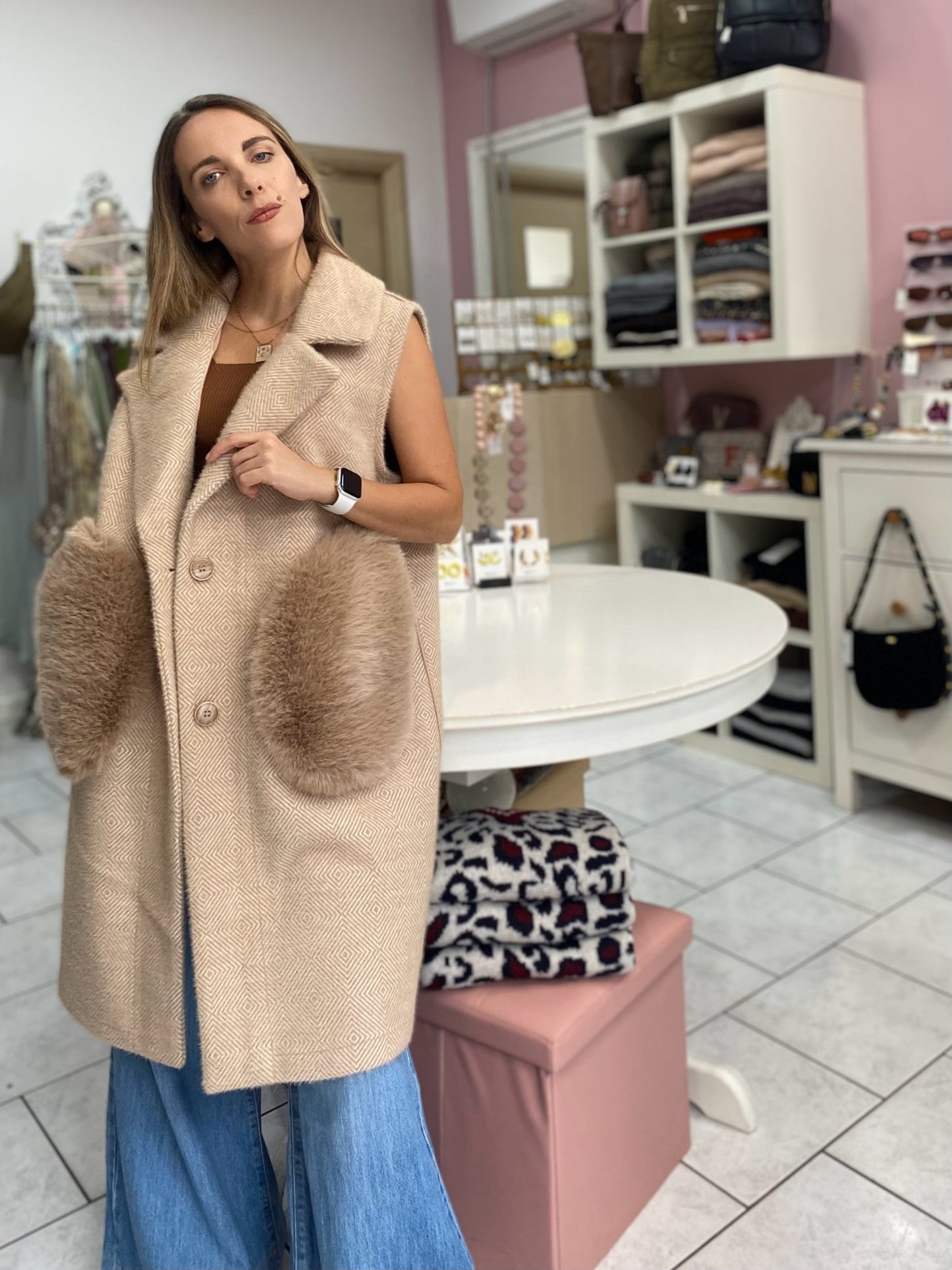 GILET DOUBLE FACE ALESSIA MASSIMO - Fanatica Boutique