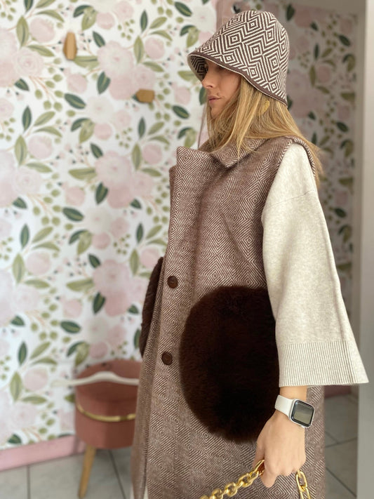 GILET DOUBLE FACE ALESSIA MASSIMO - Fanatica Boutique