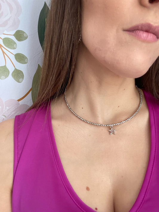 GIROCOLLO CHOKER MICROSFERE STELLA VESTOPAZZO - Fanatica Boutique