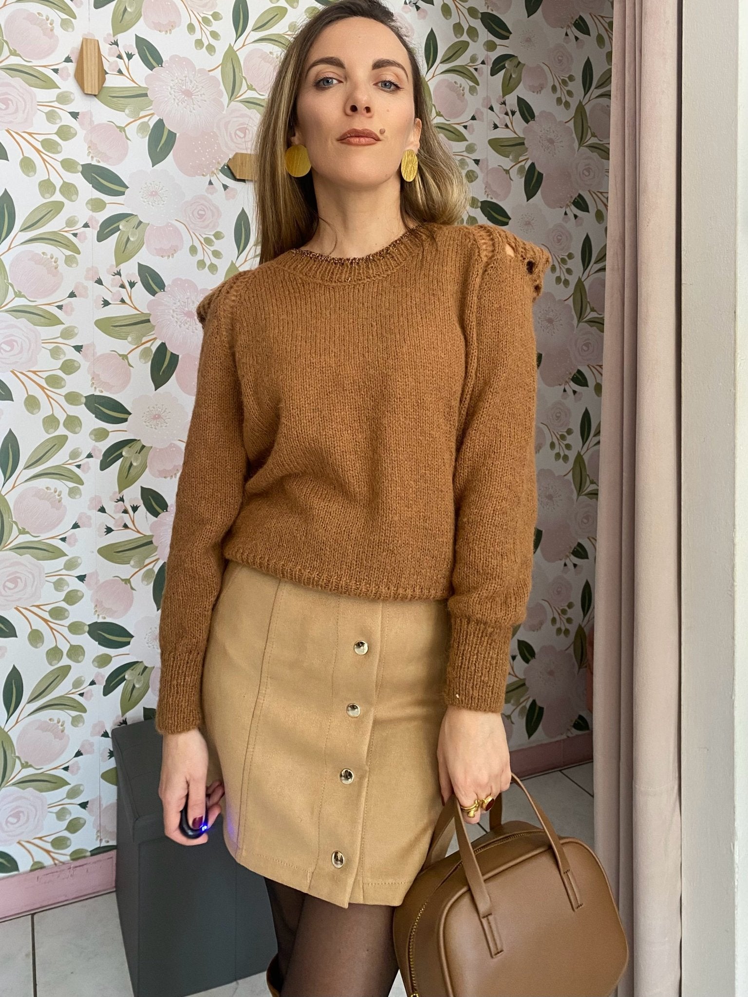 MAGLIA AMOSA CON SPALLINE - Fanatica Boutique