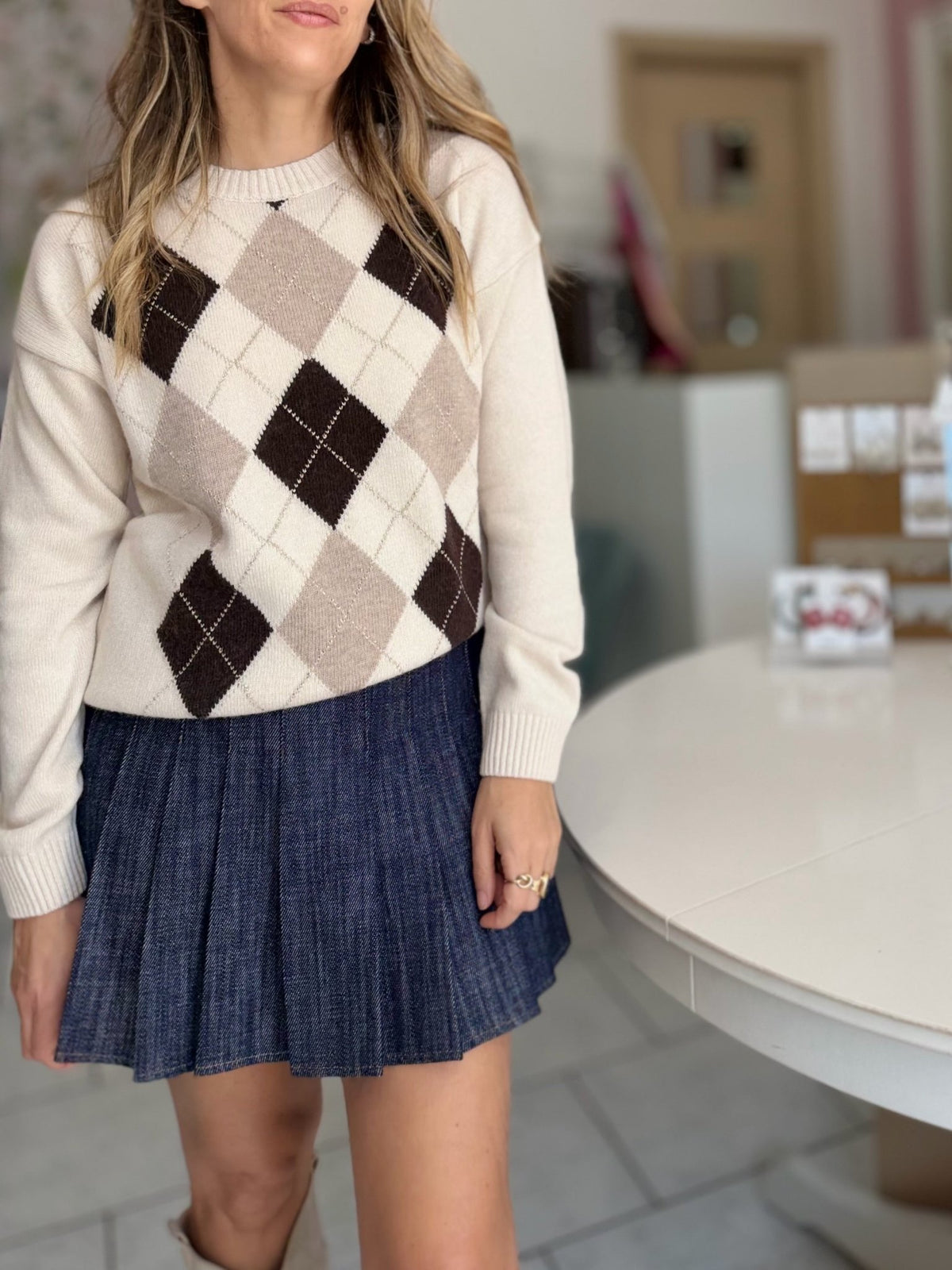 MAGLIA INTARSIO ECO - Fanatica Boutique